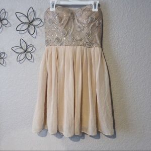 Pink Strapless Formal Dress